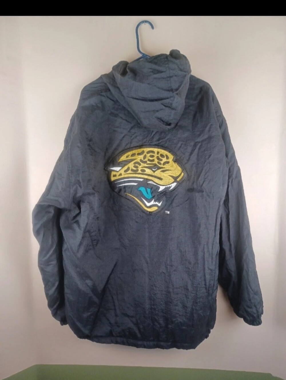 Vintage Starter Pro Line Mens Jacksonville Jaguars Puffer Jacket NFL Hooded 2XL